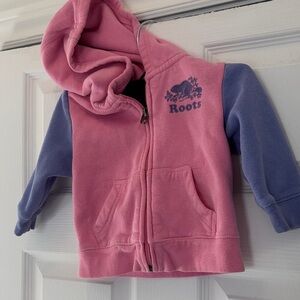 Roots Kids Hoodie in Pink and Purple
